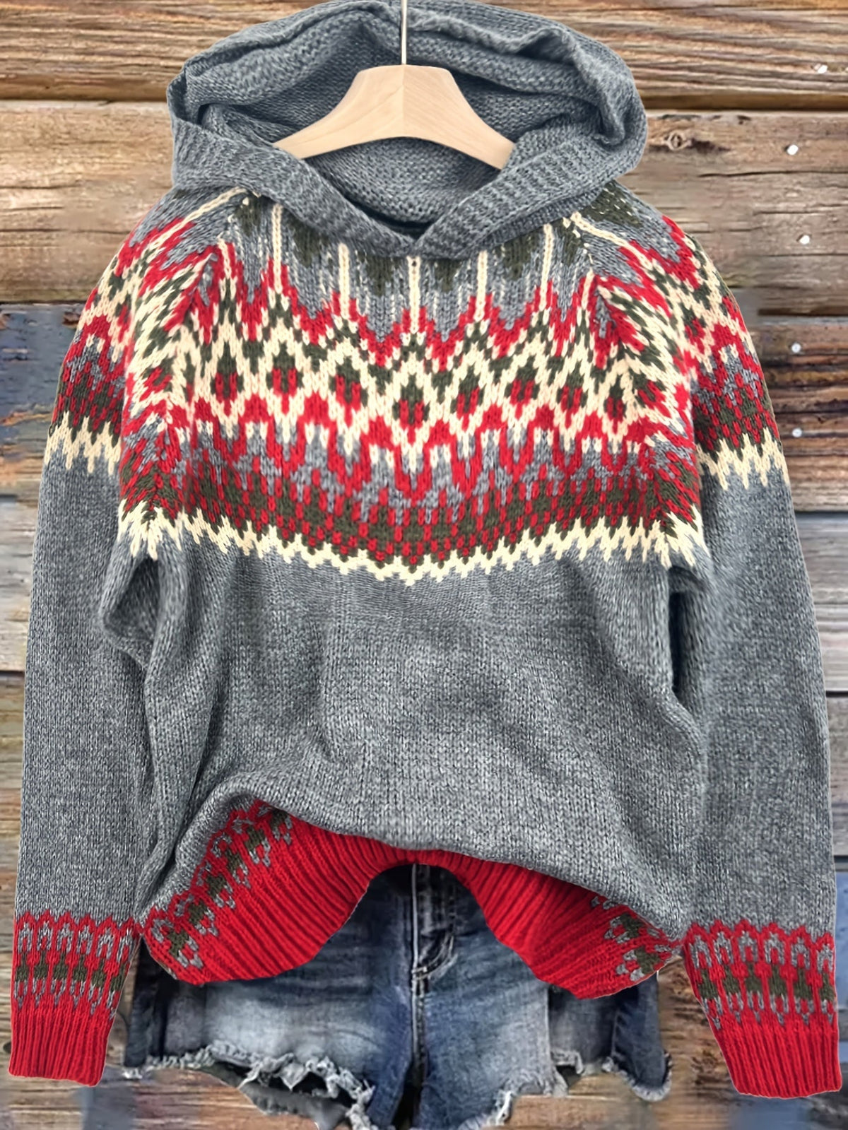 Nerea - Jersey con capucha - Jacquard