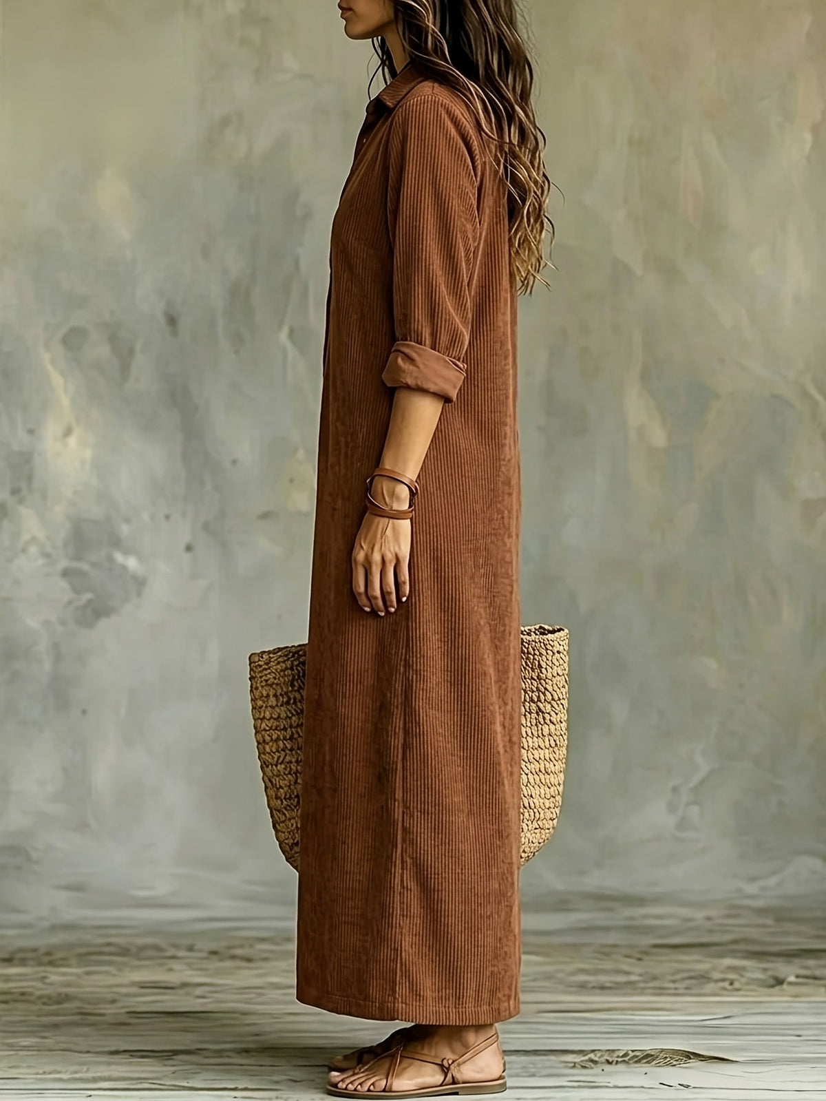 Leonora | Vestido camisero de pana para otoño