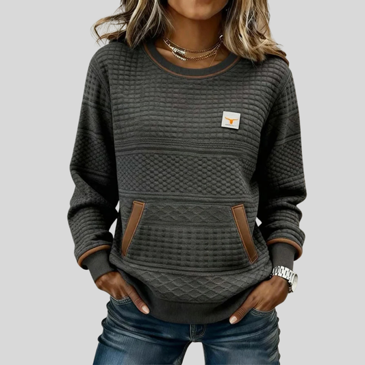 Sudadera acolchada de cuello redondo Chloé