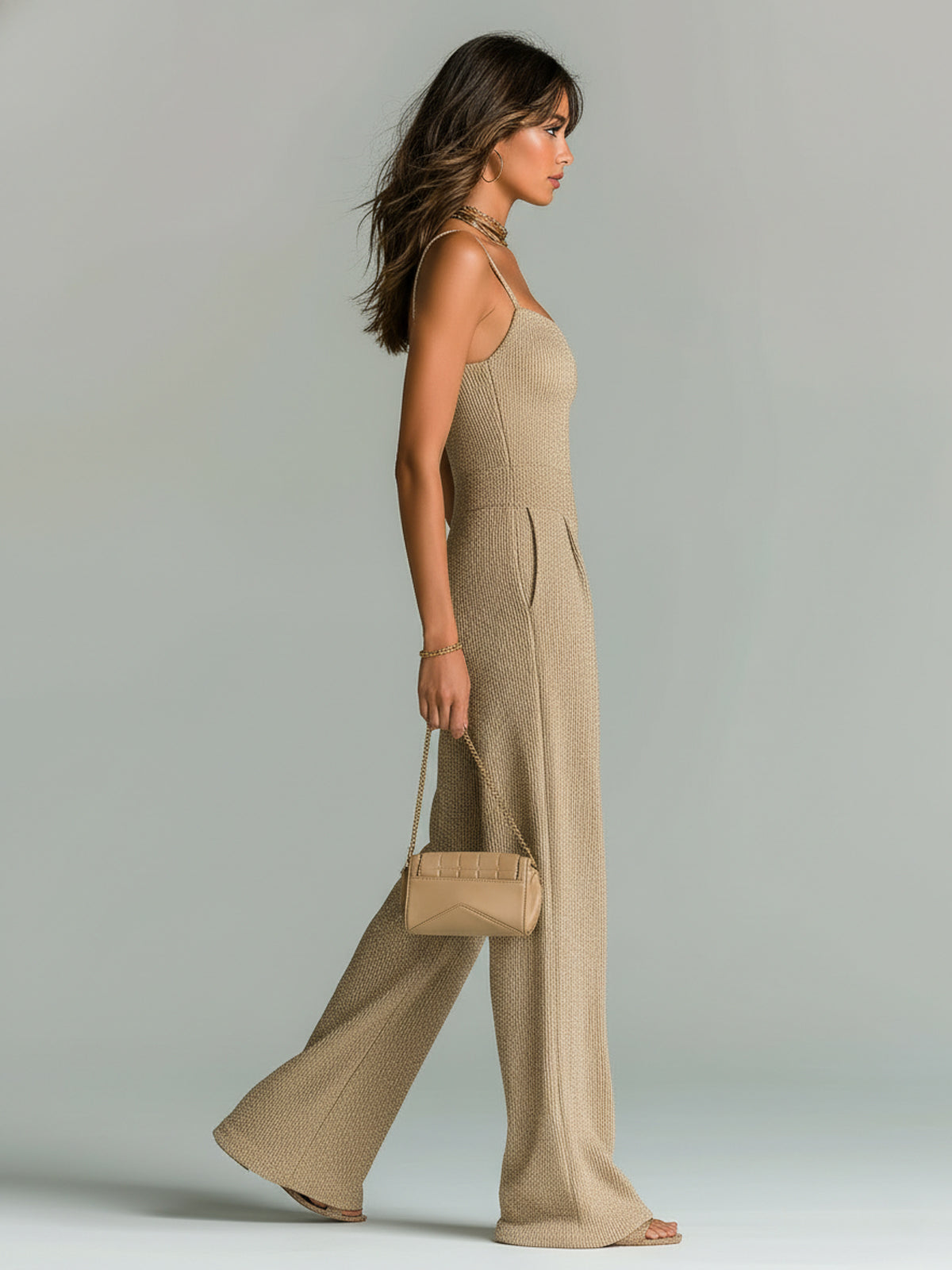 Roberta | Mono elegante sin mangas de pierna ancha