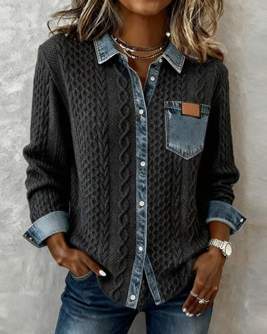 Sobrecamisa de punto trenzado Claire