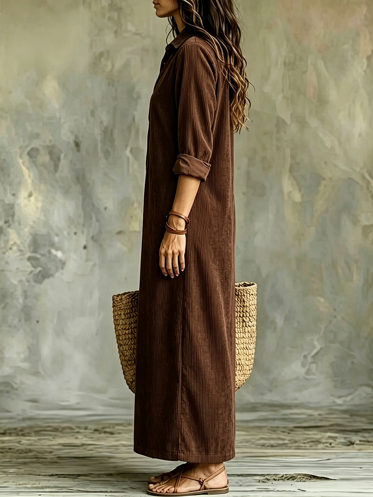 Leonora | Vestido camisero de pana para otoño