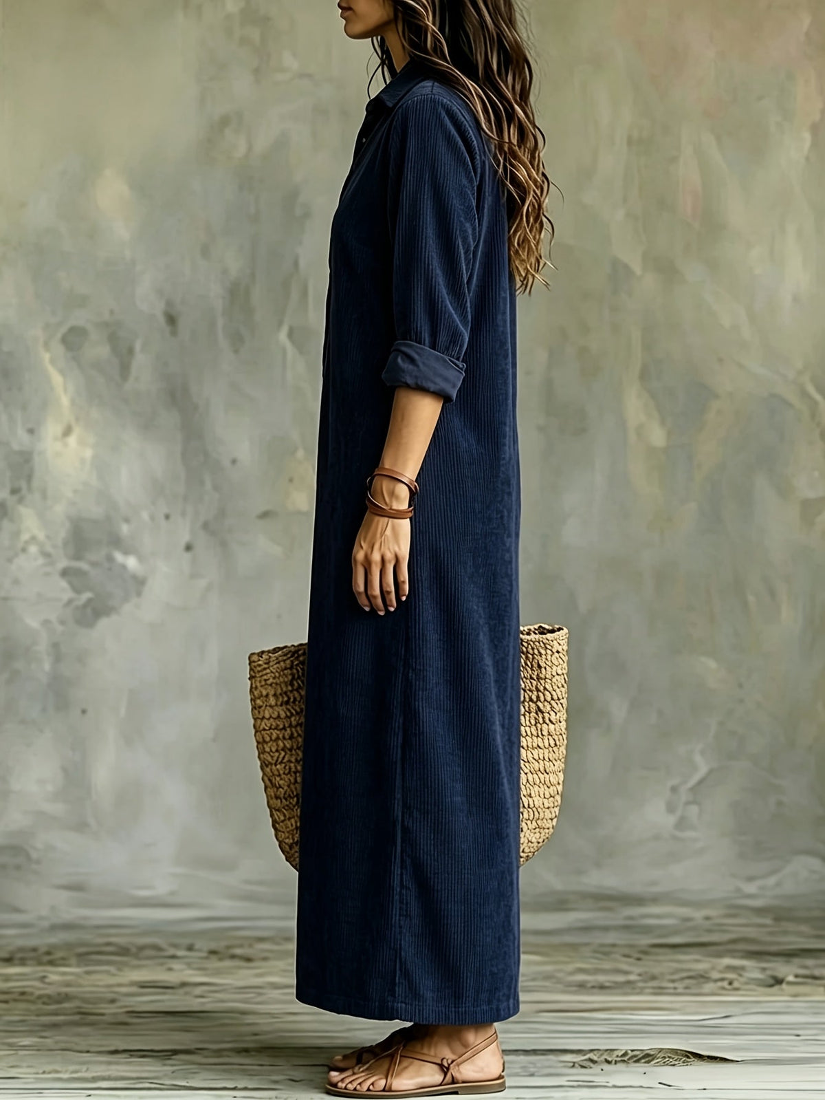 Leonora | Vestido camisero de pana para otoño