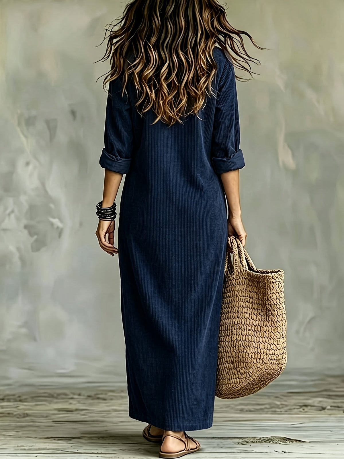 Leonora | Vestido camisero de pana para otoño
