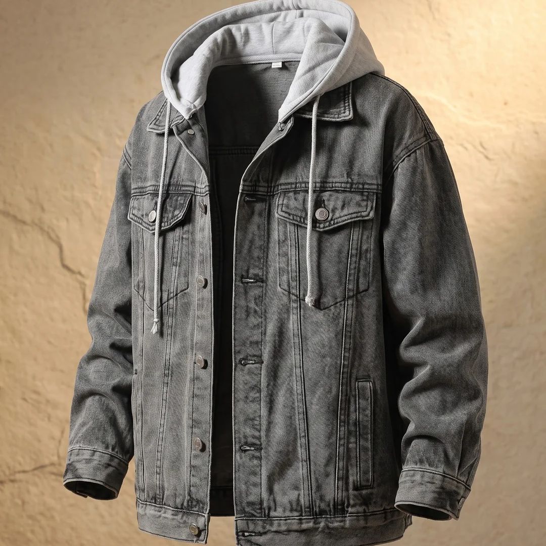 Massimo | Chaqueta vaquera urbana con capucha