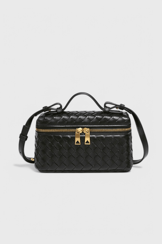 Bolso Mini Woven Milla con Acentos Dorados