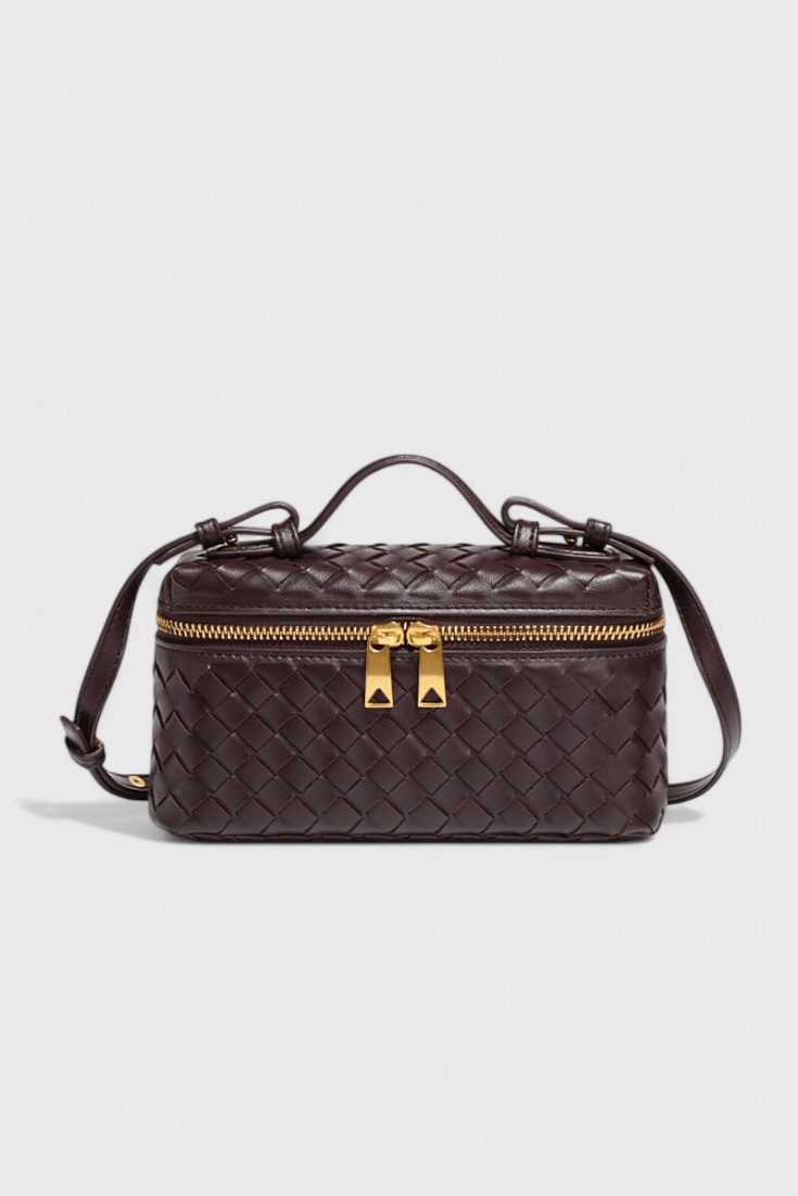 Bolso Mini Woven Milla con Acentos Dorados