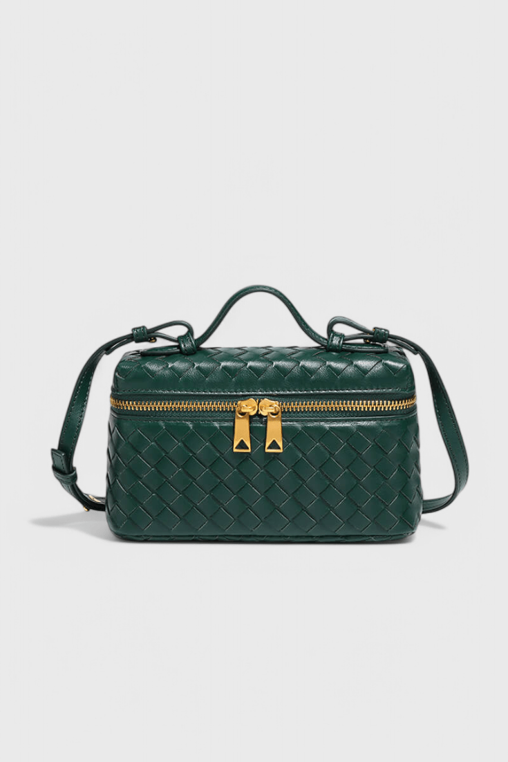 Bolso Mini Woven Milla con Acentos Dorados