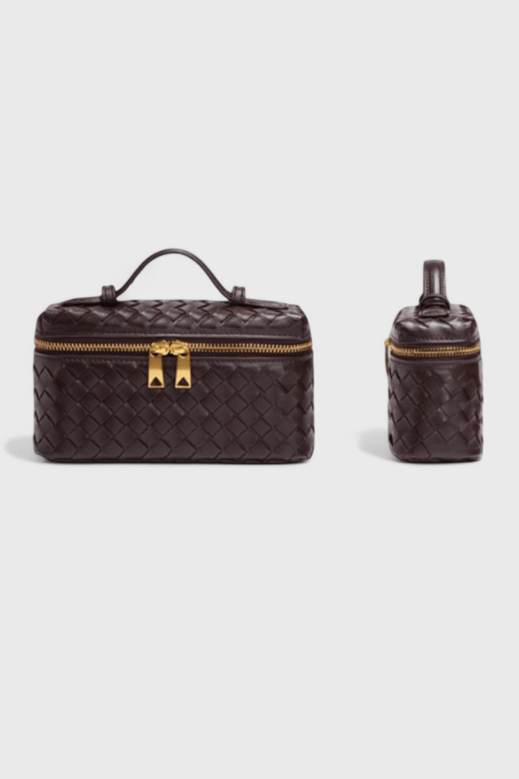 Bolso Mini Woven Milla con Acentos Dorados