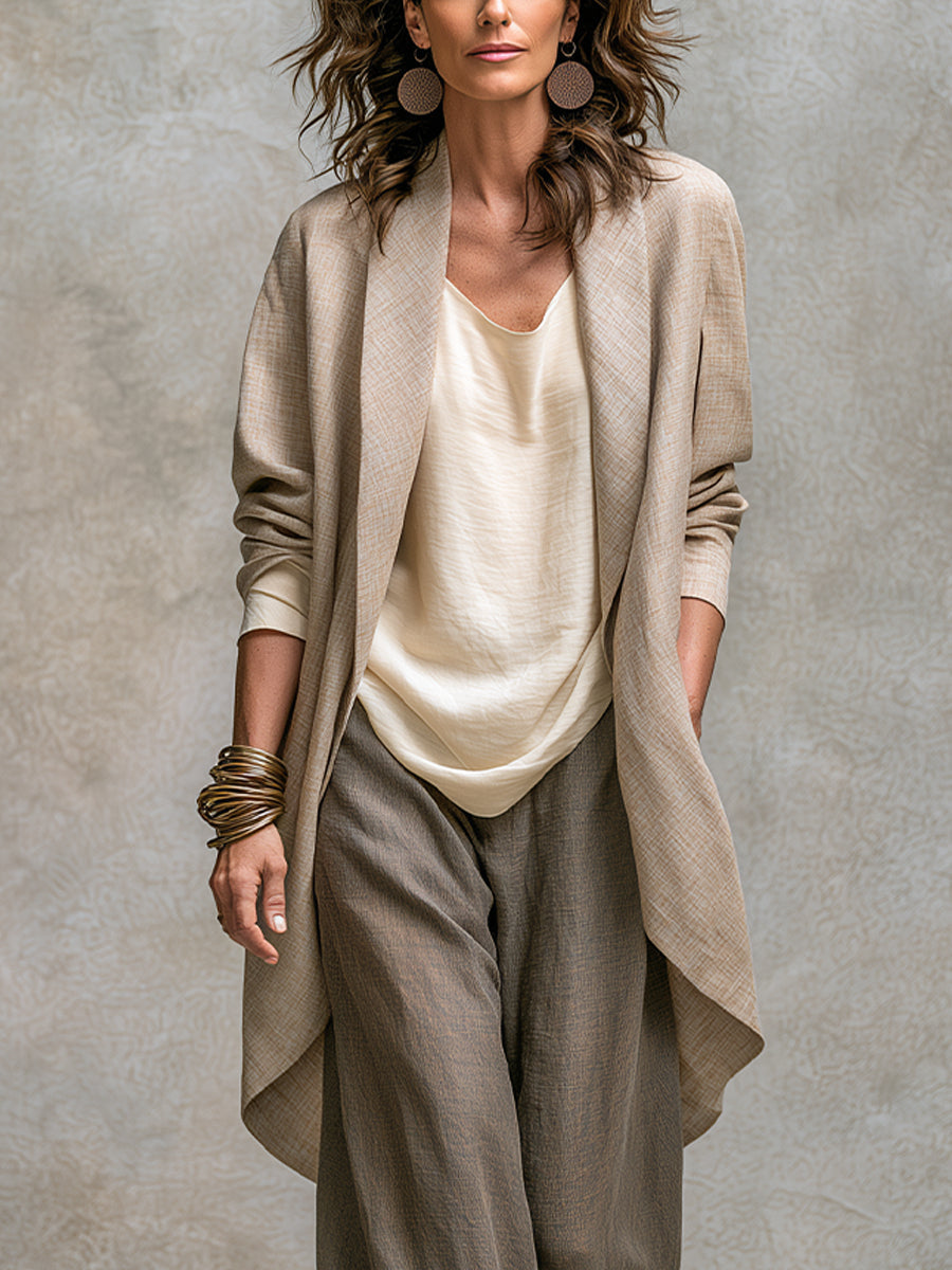Bobbi | Conjunto de tres piezas con pantalón de pierna ancha