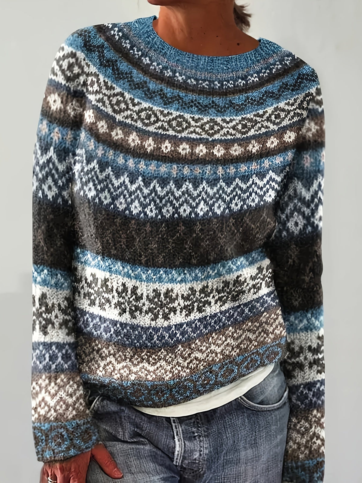 Artic - Jersey de lana merino estampado