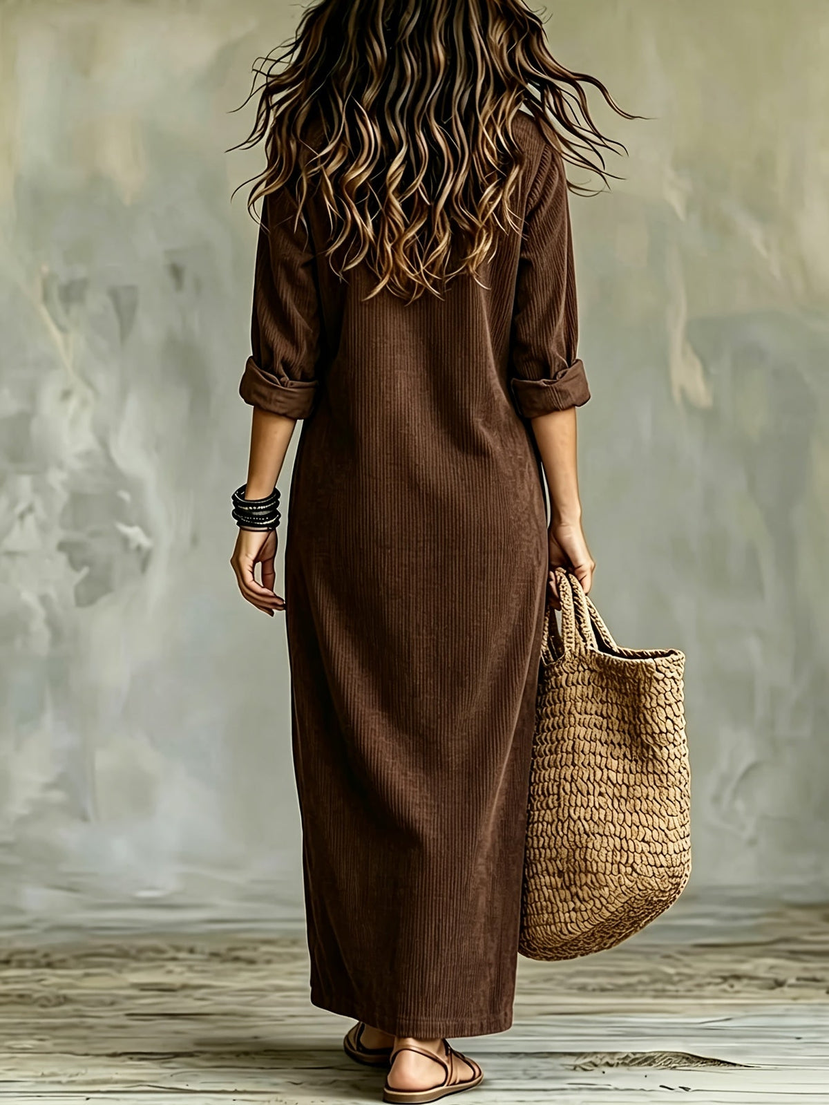 Leonora | Vestido camisero de pana para otoño