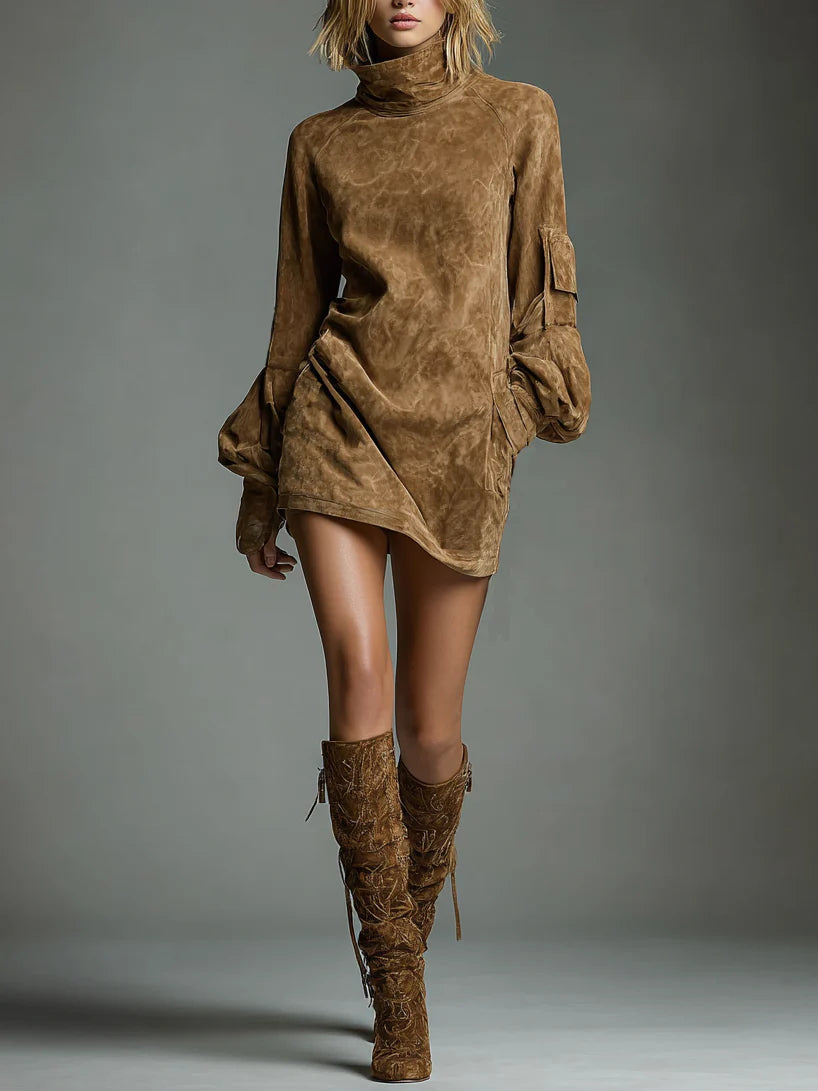 Romy | Minivestido vintage con cuello alto