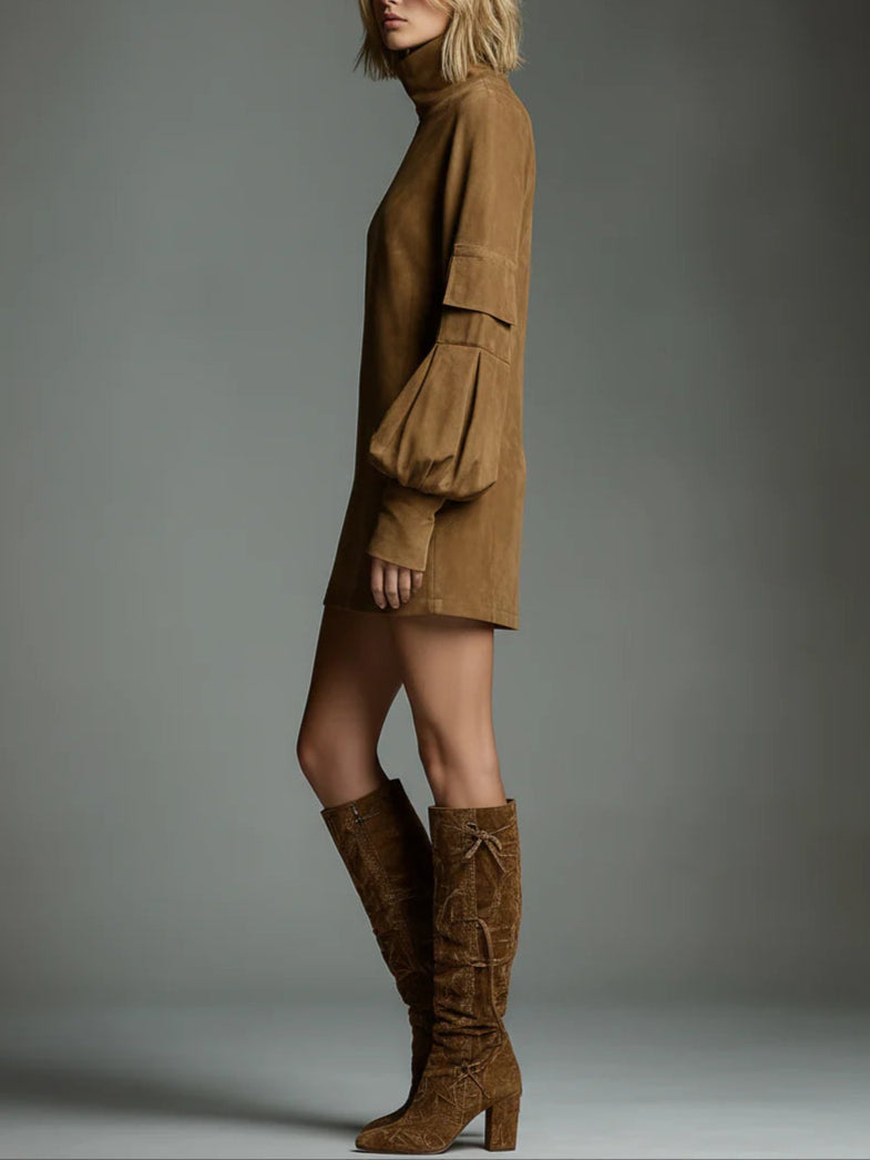 Romy | Minivestido vintage con cuello alto