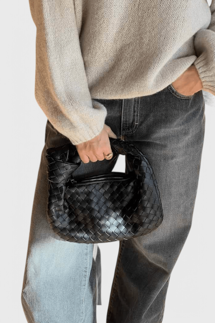 Bolso Satchel Mini Woven Sage