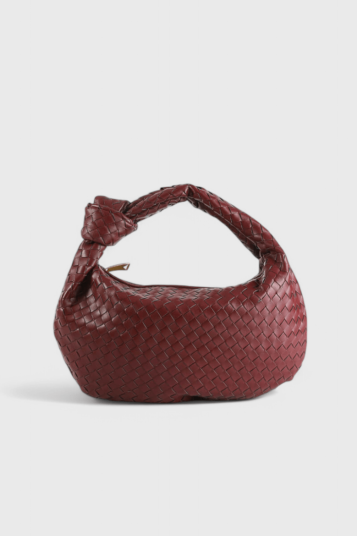 Bolso de Hombro Tejido Mediano Sage